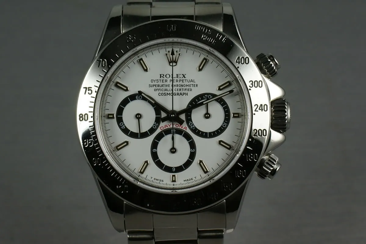 Rolex SS Zenith Daytona 16520 inverted 6 dial