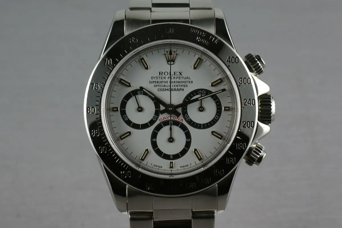 Rolex SS Zenith Daytona 16520 inverted 6 dial
