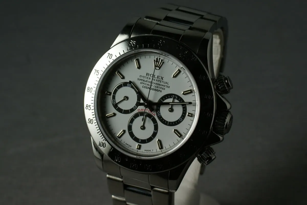 Rolex SS Zenith Daytona 16520 inverted 6 dial