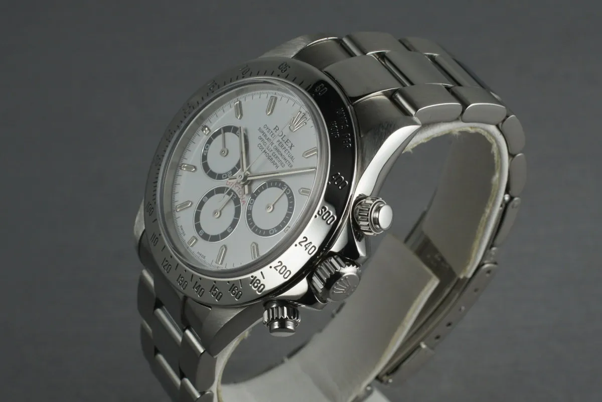 Rolex SS Zenith Daytona Ref: 16520 Box and Papers