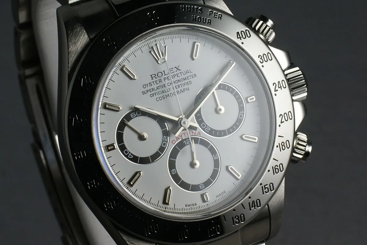 Rolex SS Zenith Daytona Ref: 16520 “white dial ”