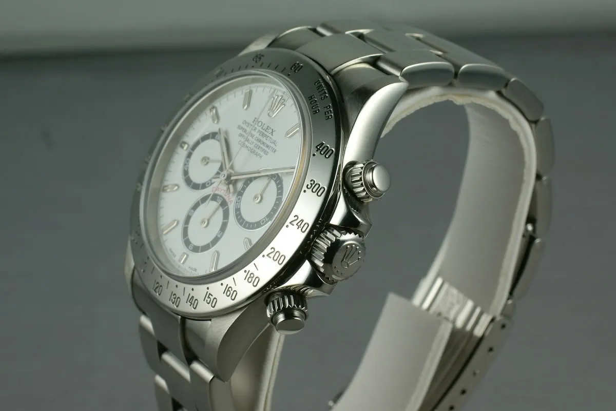 Rolex SS Zenith Daytona Ref: 16520 “white dial ”