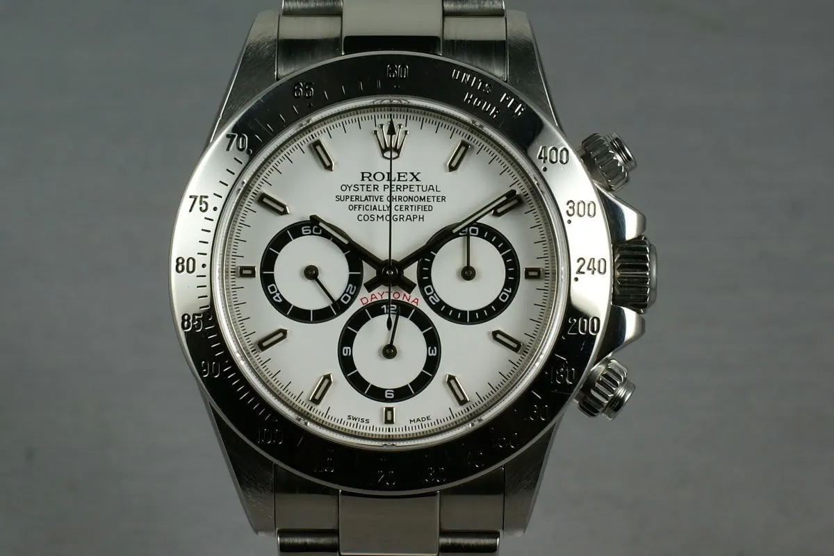 Rolex SS Zenith Daytona Ref: 16520 “white dial ”