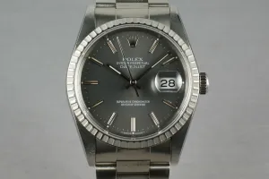 Rolex Stainless Steel Datejust Ref: 16220