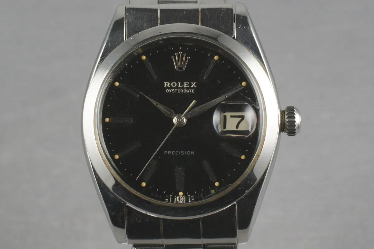 Rolex Steel Precision Oyster Date 6694 with gilt print