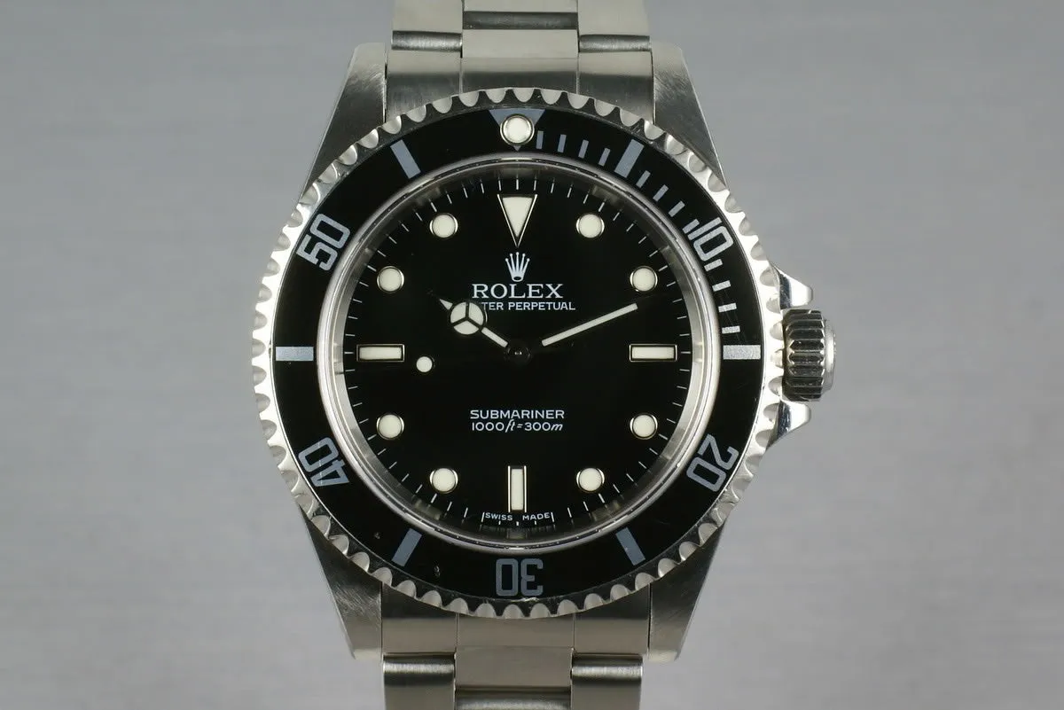 Rolex Submariner 14060 D serial with box and Papers