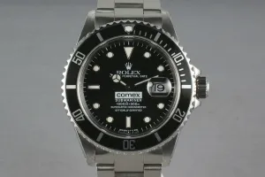 Rolex Submariner 16610 COMEX with RSC service papers