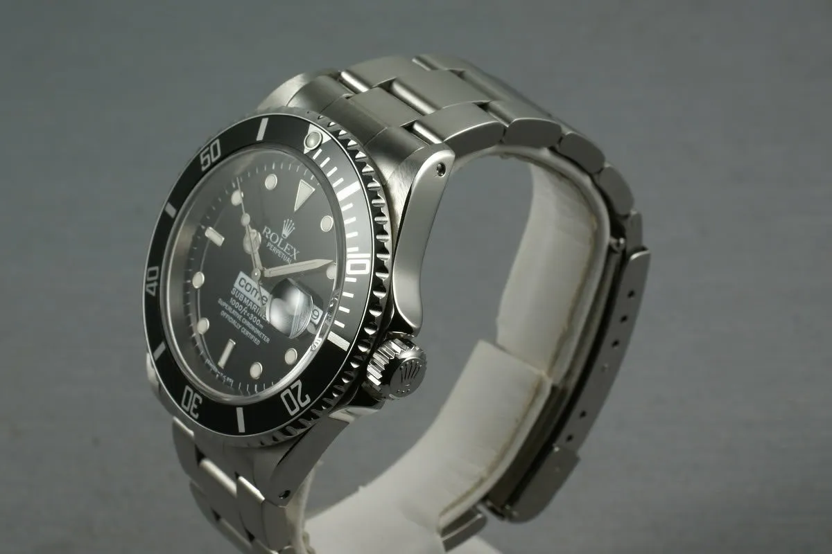 Rolex Submariner 16610 COMEX with RSC service papers