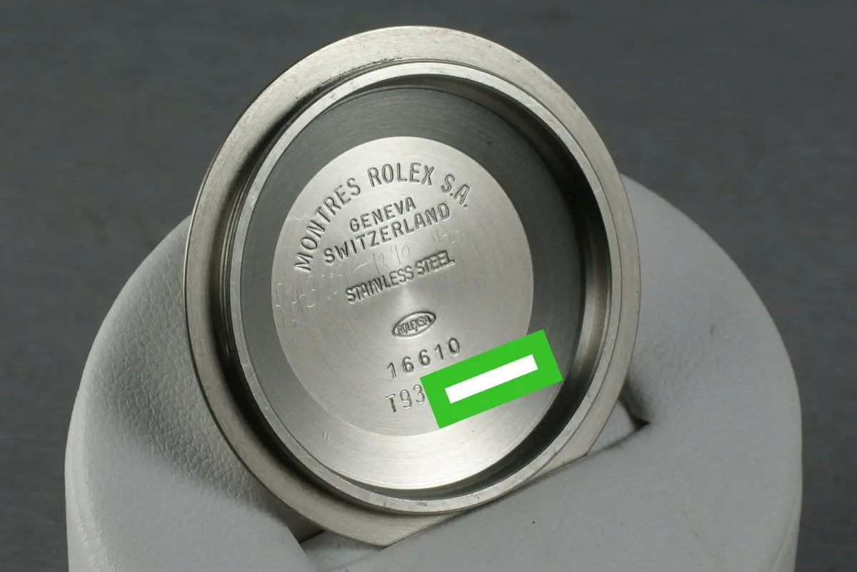 Rolex Submariner 16610 COMEX with RSC service papers