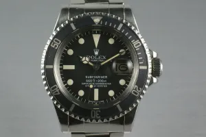 Rolex Submariner 1680 Box and Papers