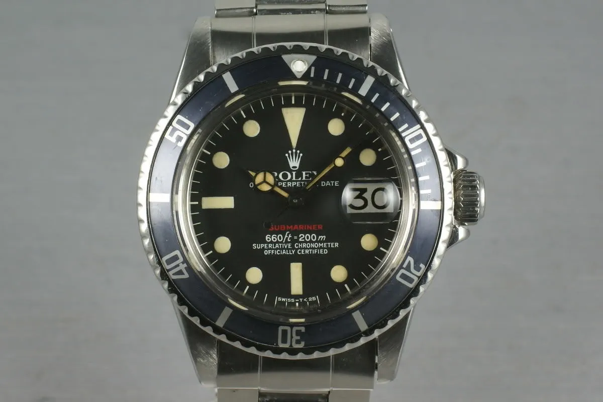 Rolex Submariner 1680 Red Sub