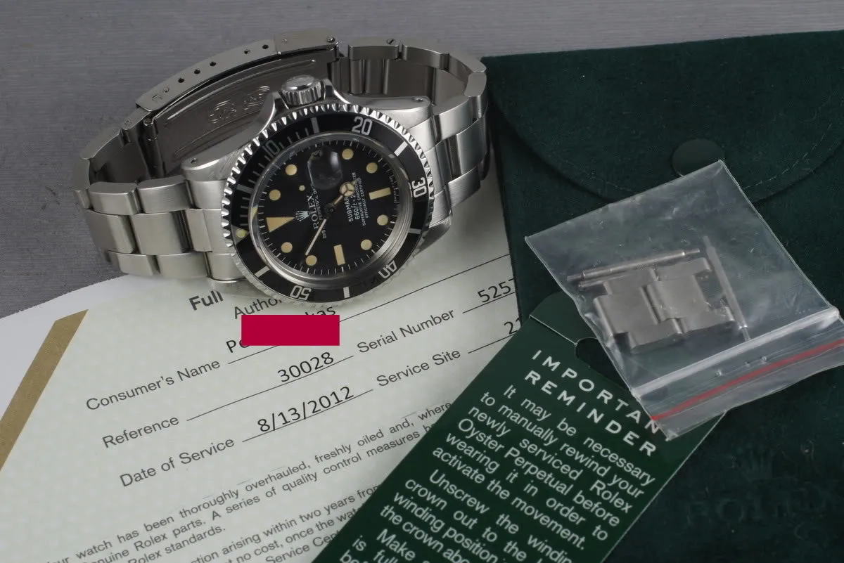 Rolex Submariner 1680 with creamy dial and RSC Service