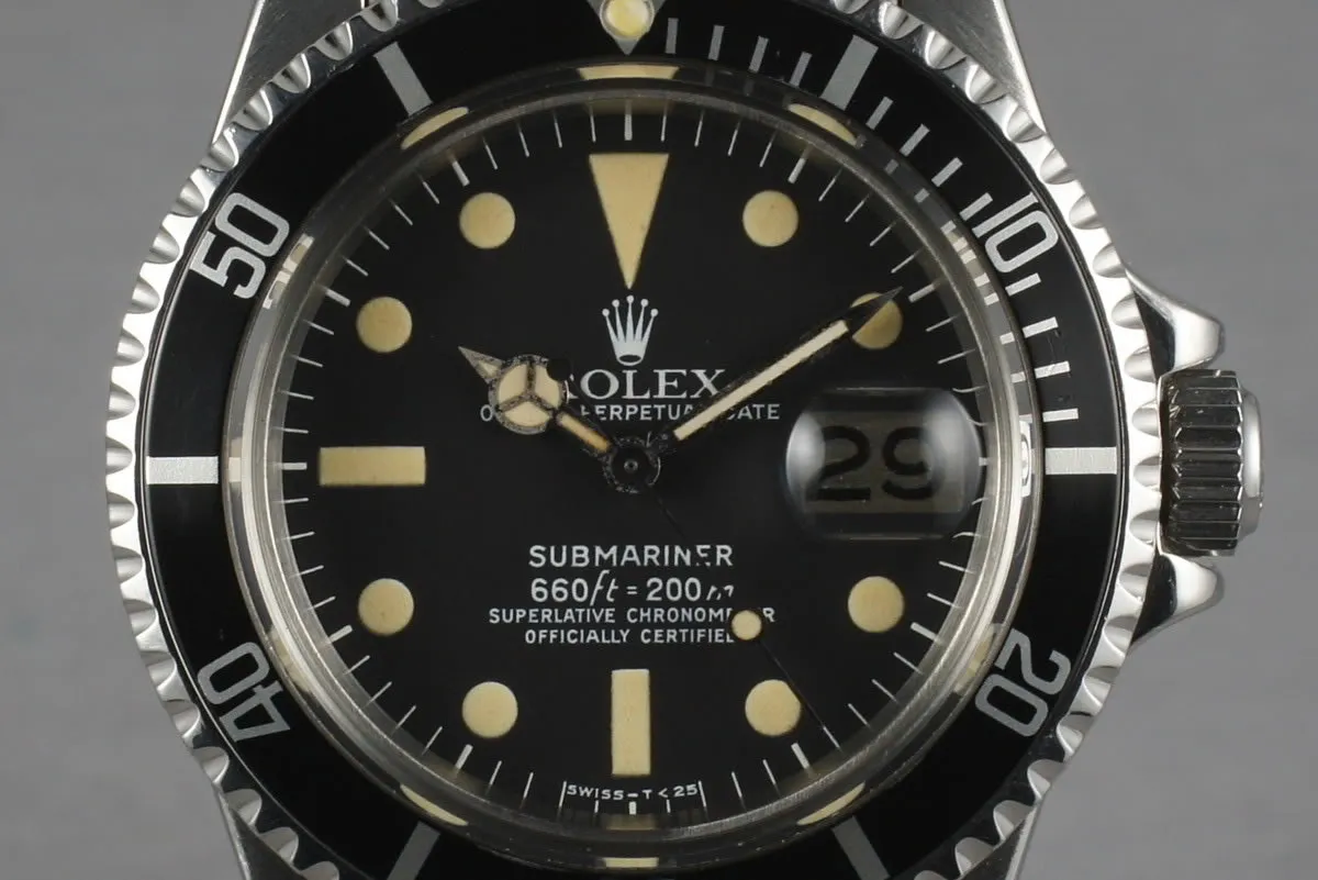 Rolex Submariner 1680 with creamy dial and RSC Service