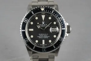 Rolex Submariner 16800 Matte Dial