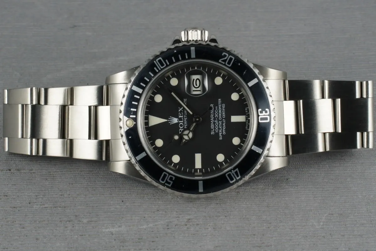 Rolex Submariner 16800 Matte Dial