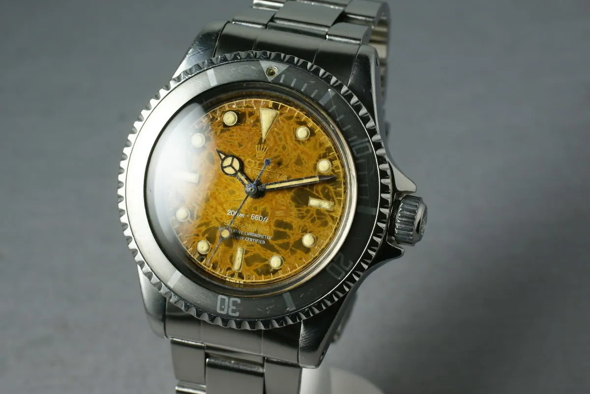 Rolex Submariner 5512 4 line gilt chapter ring PCG tropical and famous