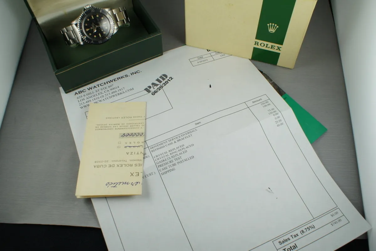 Rolex Submariner 5513 Early PCG SWISS Underline Dial with Cuban RSC