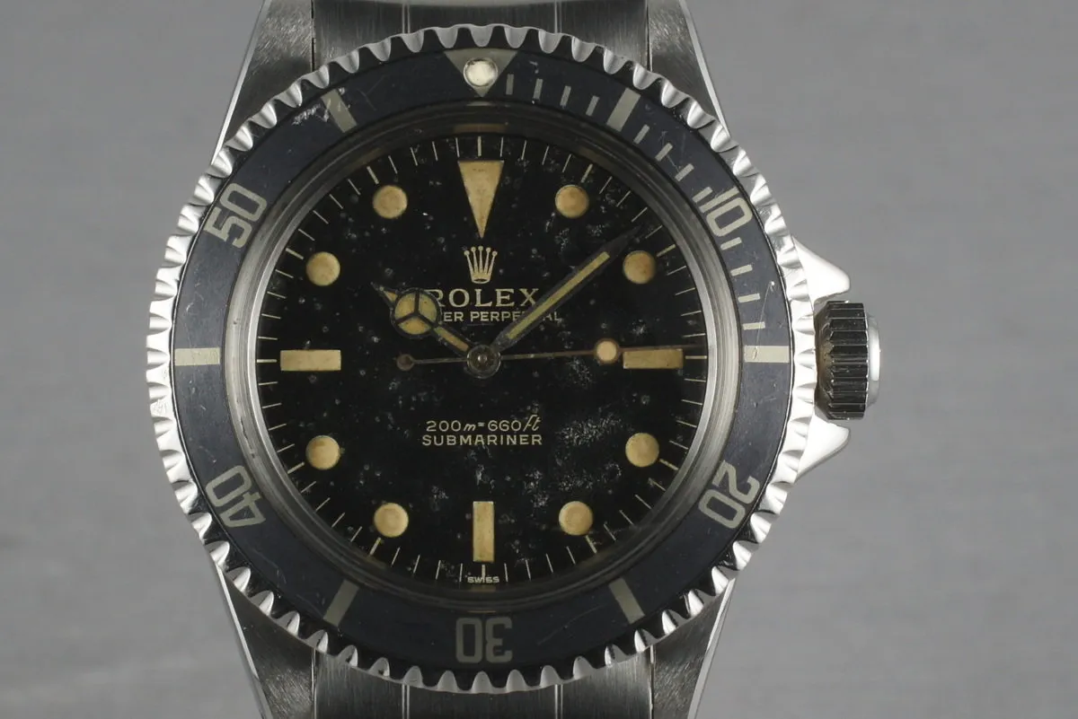 Rolex Submariner 5513 Early PCG SWISS Underline Dial with Cuban RSC