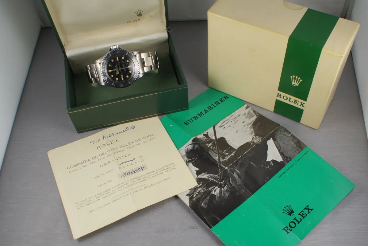 Rolex Submariner 5513 Early PCG SWISS Underline Dial with Cuban RSC