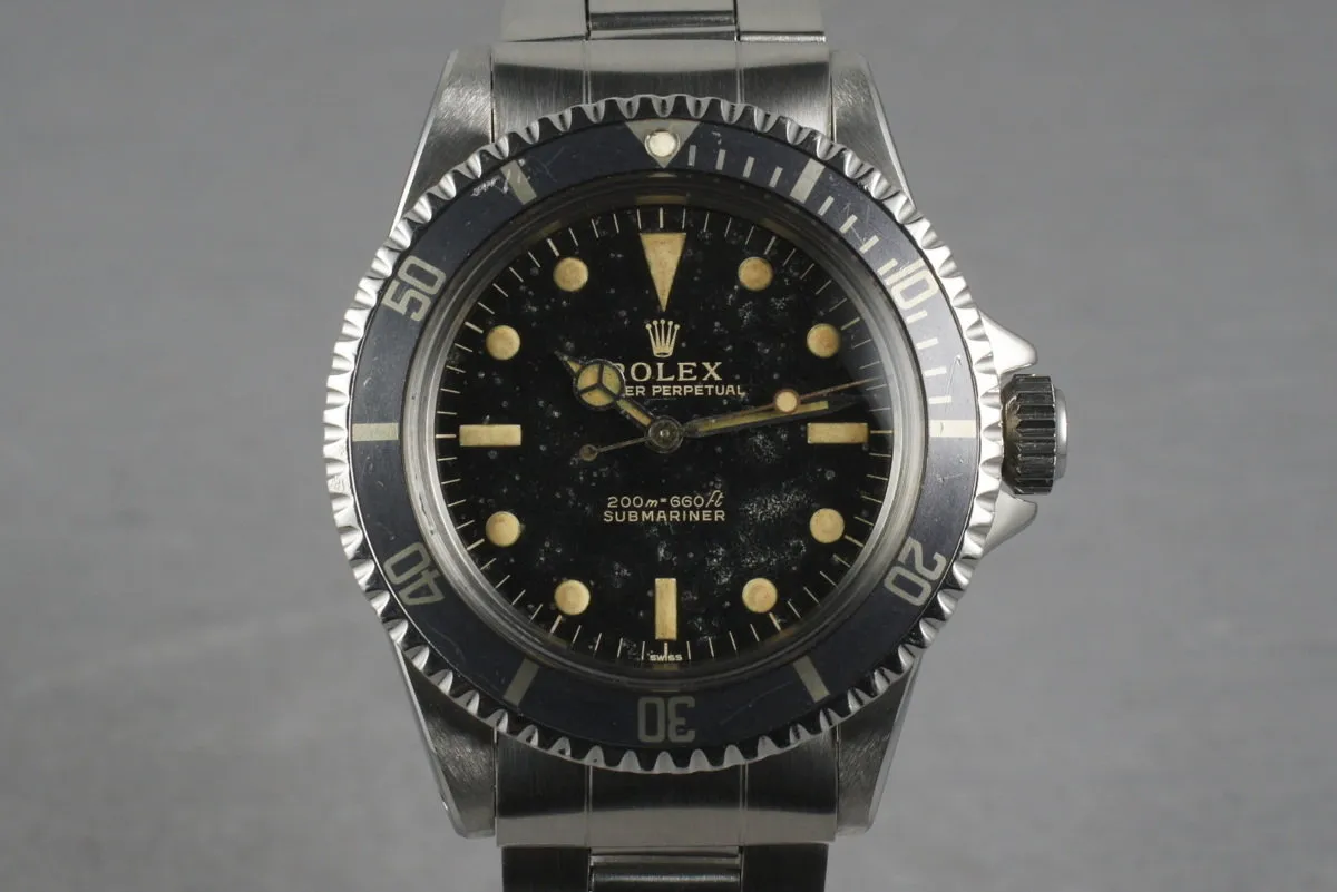 Rolex Submariner 5513 Early PCG SWISS Underline Dial with Cuban RSC