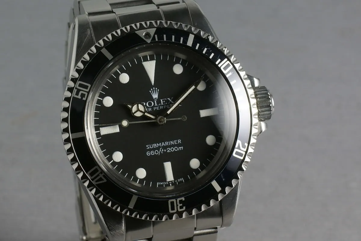 Rolex Submariner 5513 Maxi Mark V with Box and Papers