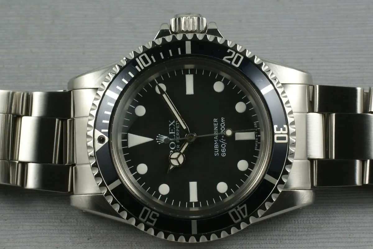 Rolex Submariner 5513 Maxi Mark V with Box and Papers