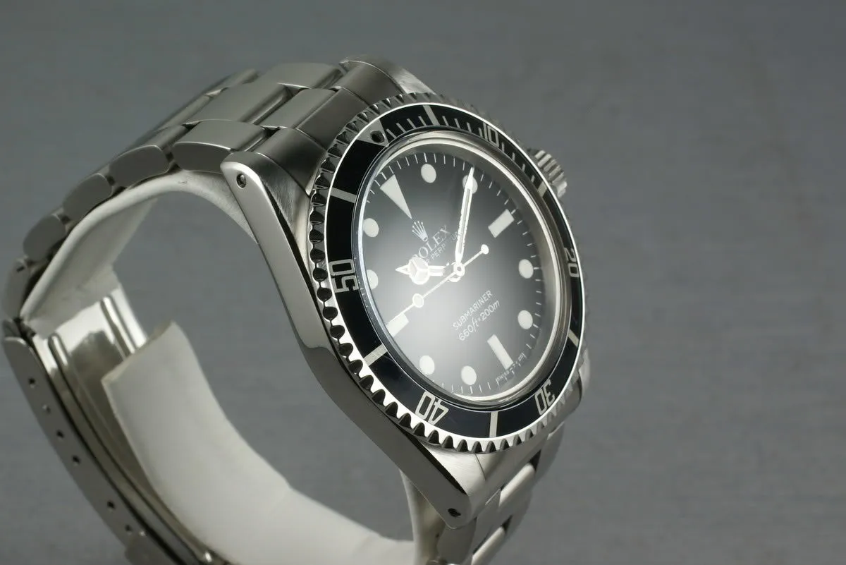 Rolex Submariner 5513 Maxi Mark V with Box and Papers