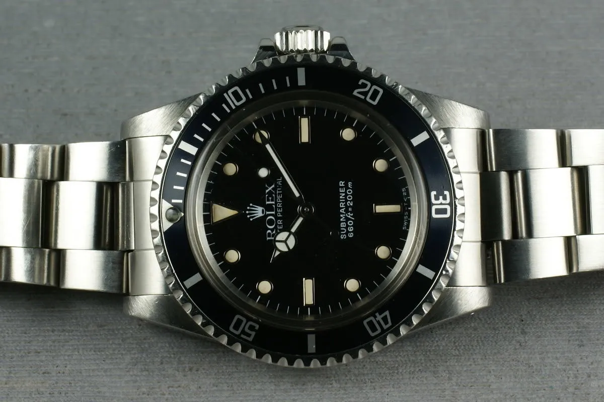 Rolex Submariner Dial  5513 WG surrounds with sales receipt and box