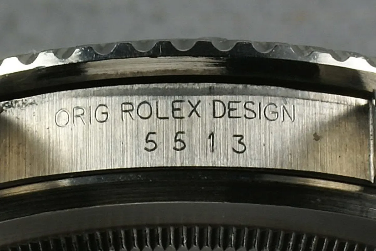 Rolex Submariner Dial  5513 WG surrounds with sales receipt and box