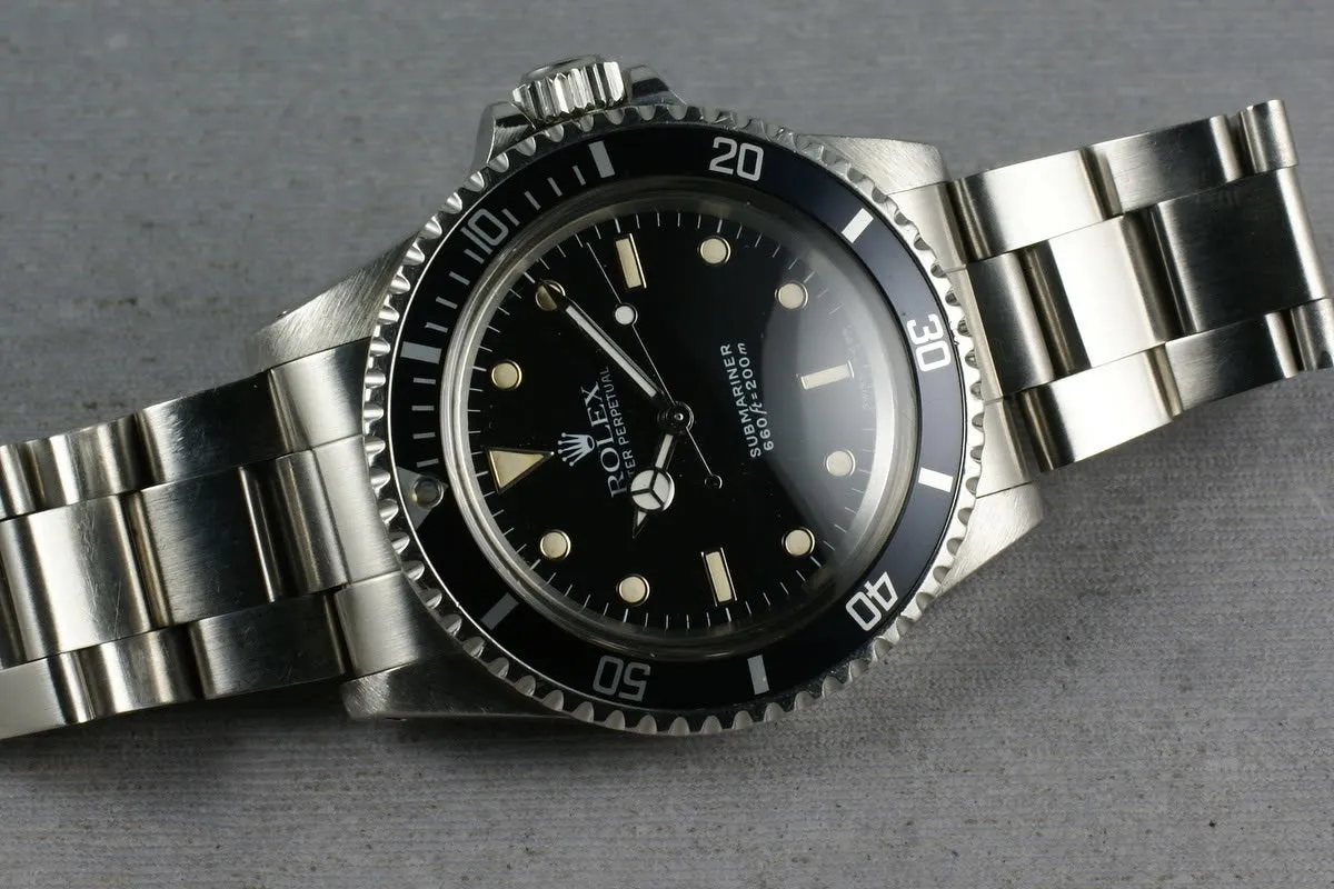 Rolex Submariner Dial  5513 WG surrounds with sales receipt and box