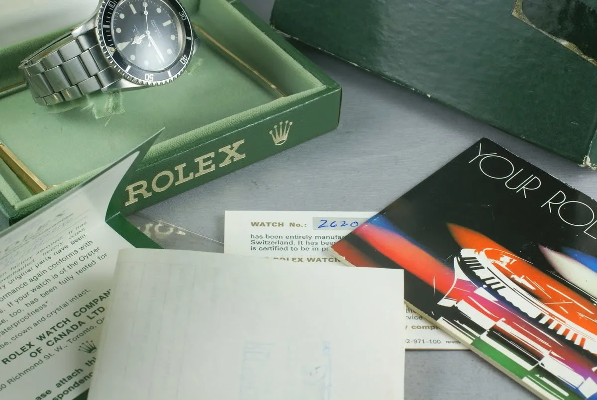 Rolex Submariner Dial Ref: 5513 with box and papers and service paper
