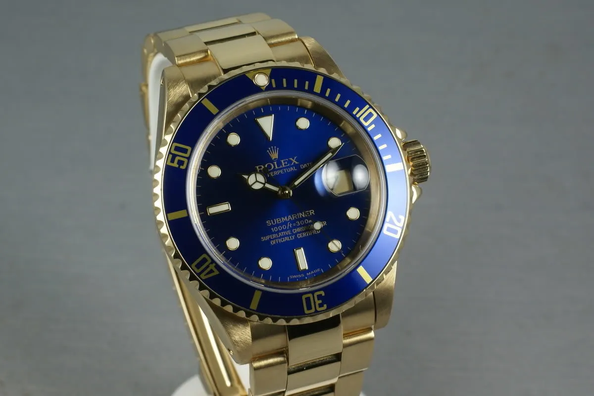 Rolex Submariner  Ref: 16618 with Service Paper