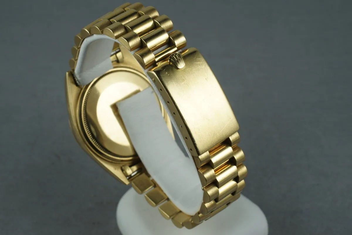 Rolex Vintage 18K YG Day Date 1803 Linen Dial