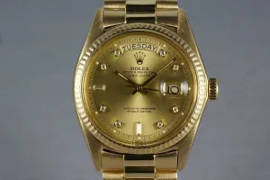 Rolex Vintage YG President: Ref 1803 with factory diamond dial