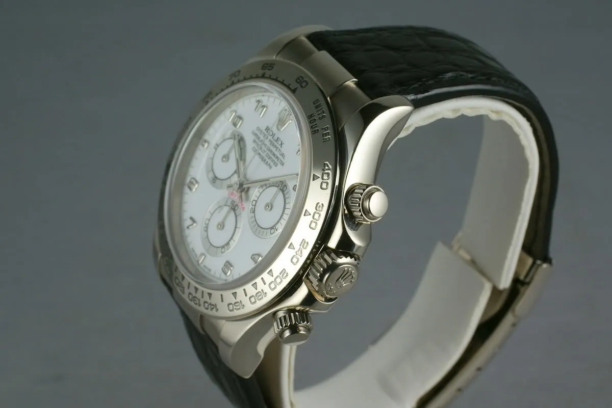 Rolex WG Daytona 116519 white Arabic dial