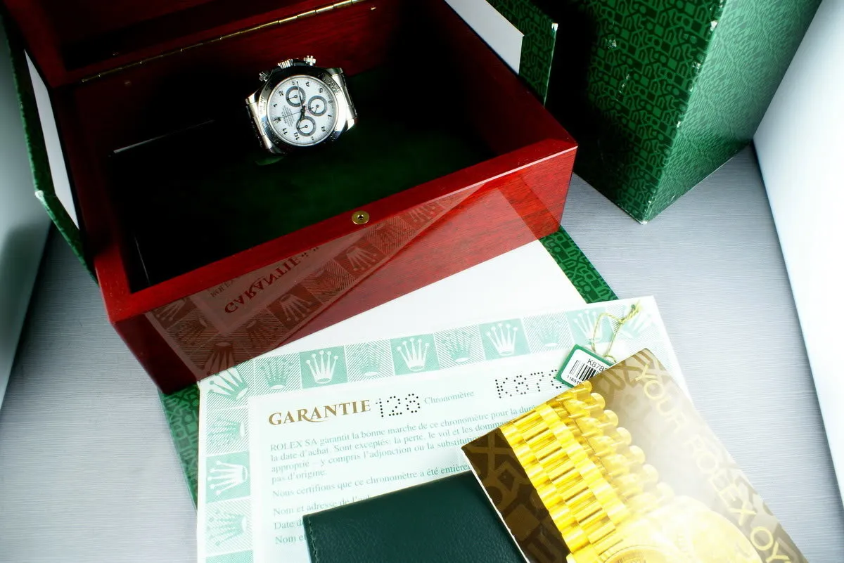 Rolex WG Daytona 116519 white Arabic dial