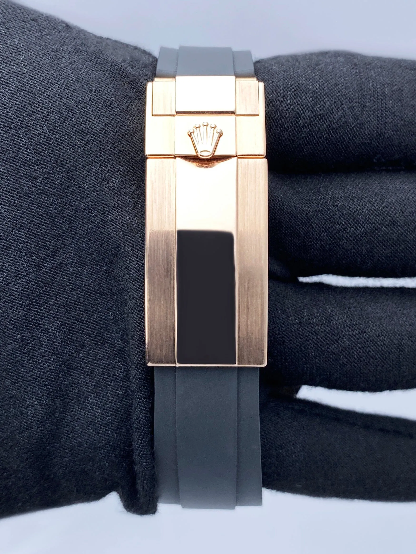 Rolex Yacht-Master 126655 Black Dial 18K Rose Gold Mens Watch Box Papers