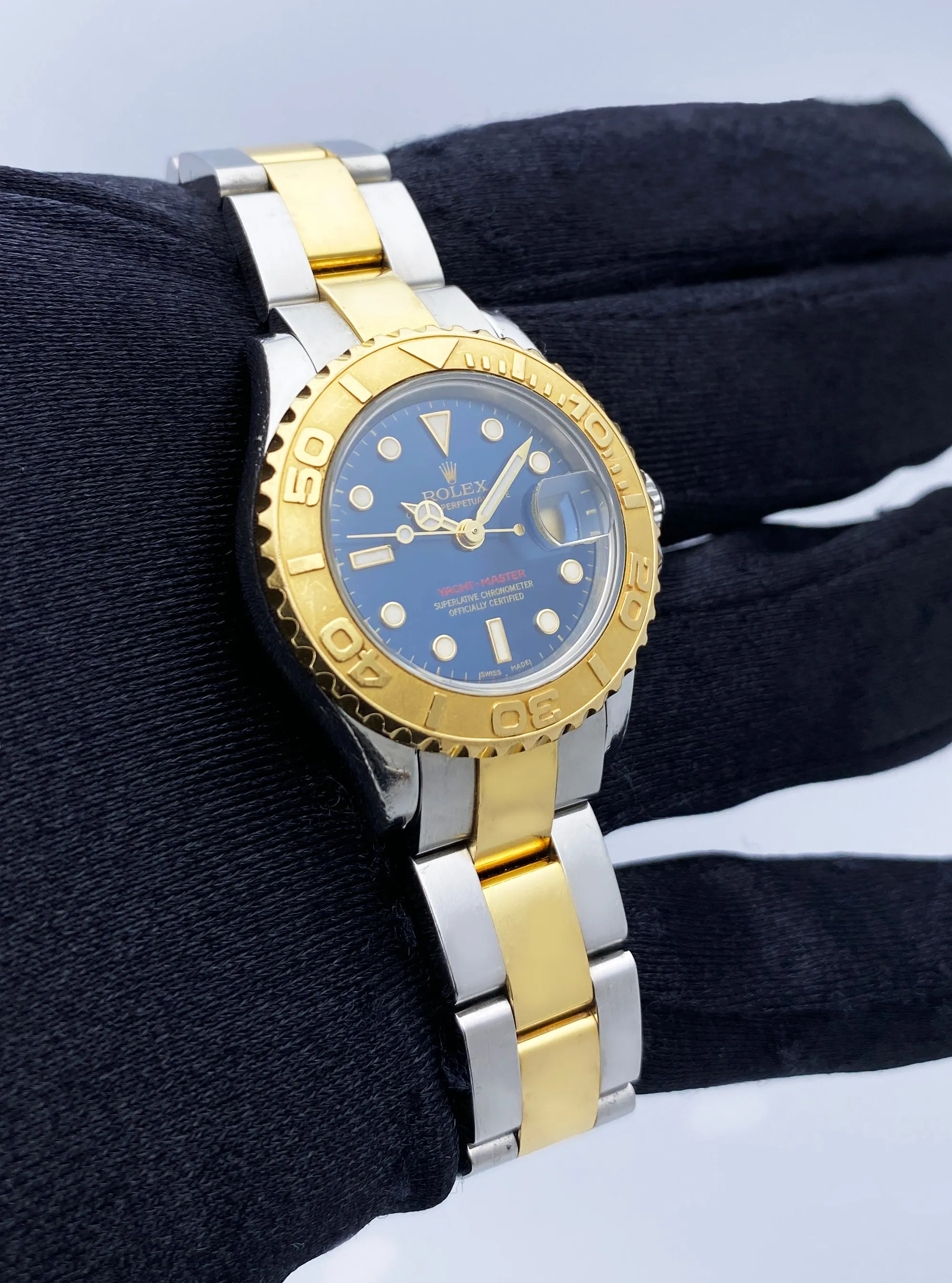 Rolex Yacht-Master 169623 Blue Dial Ladies Watch Box Papers