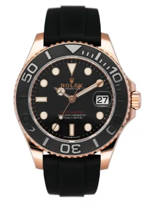 Rolex Yacht-Master 268655 Black Dial 18K Rose Gold Watch Box Papers