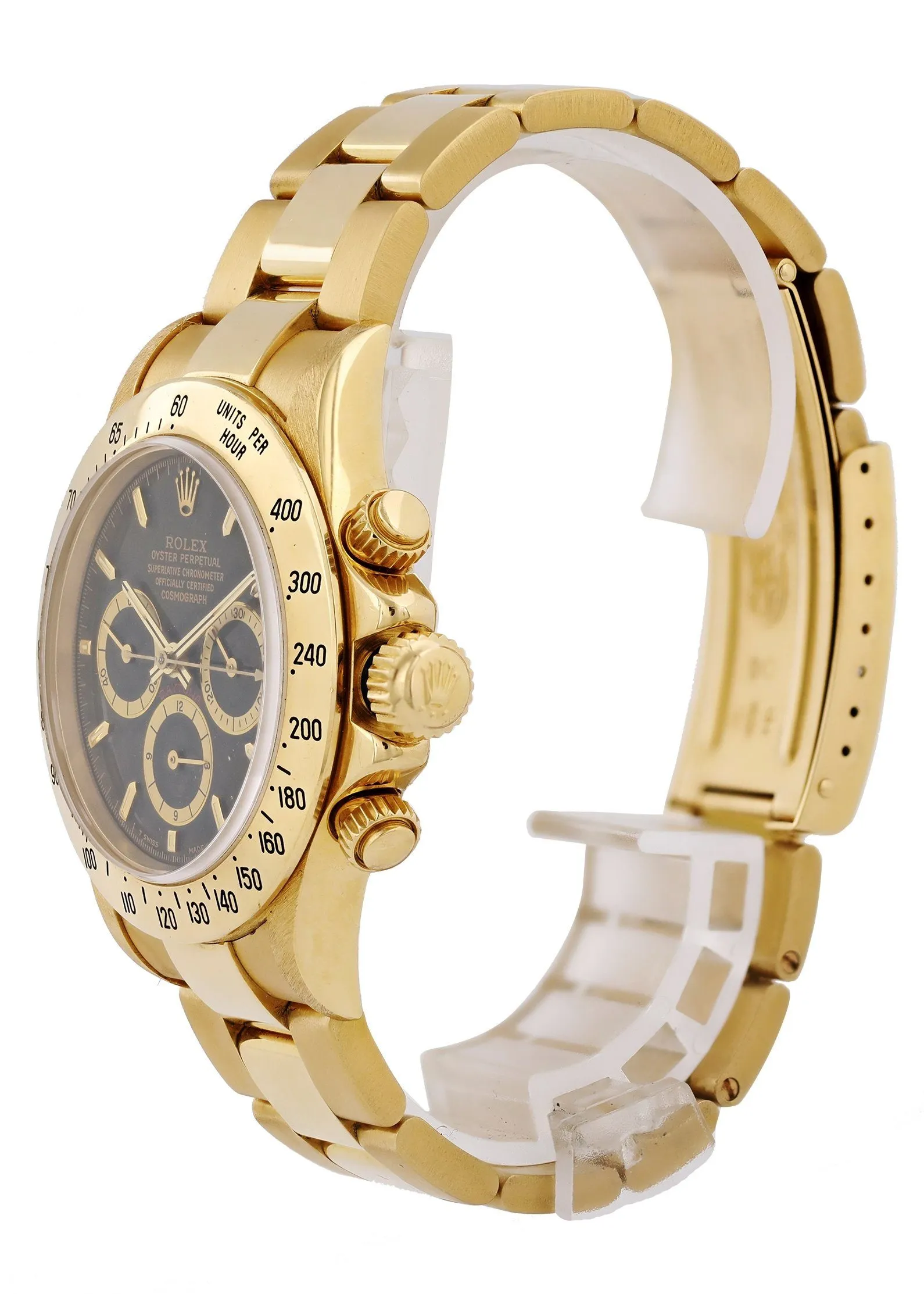 Rolex Zenith Daytona 16528 Inverted 6 Yellow Gold Mens Watch