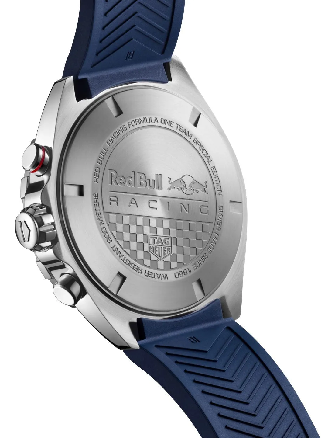 Special Edition TAG Heuer Formula 1 x Red Bull Racing Chronograph Blue Dial Blue Rubber Strap Date Divers Quartz Mens Watch CAZ101AL.FT8052