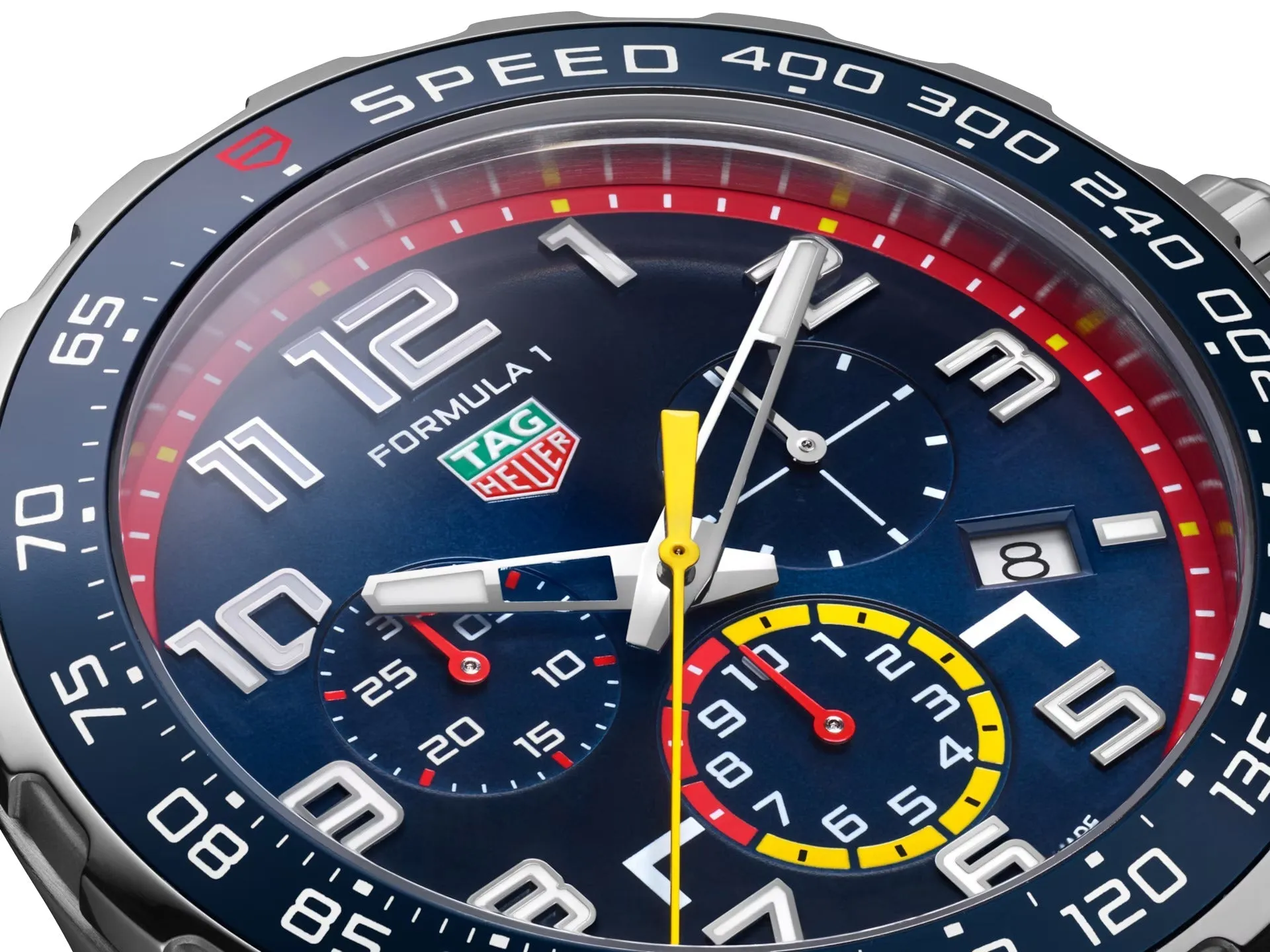 Special Edition TAG Heuer Formula 1 x Red Bull Racing Chronograph Blue Dial Blue Rubber Strap Date Divers Quartz Mens Watch CAZ101AL.FT8052