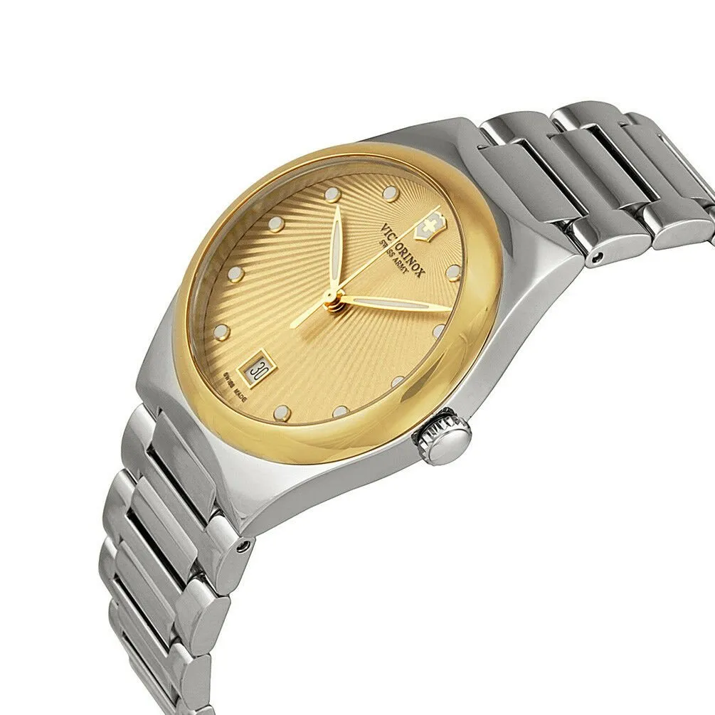 Swiss Army Victoria Gold Tone Steel Womens Watch Gold Tone Dial Calendar 241633