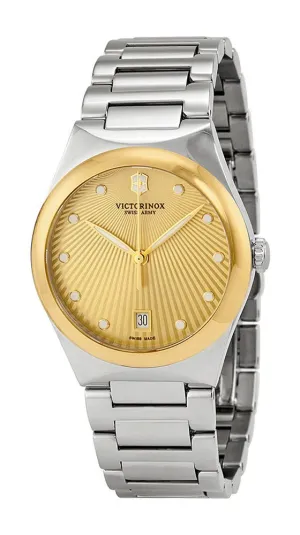 Swiss Army Victoria Gold Tone Steel Womens Watch Gold Tone Dial Calendar 241633