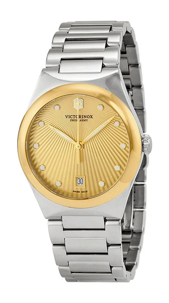Swiss Army Victoria Gold Tone Steel Womens Watch Gold Tone Dial Calendar 241633