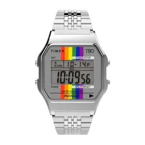 T80  Digital 34mm Stainless Steel Band