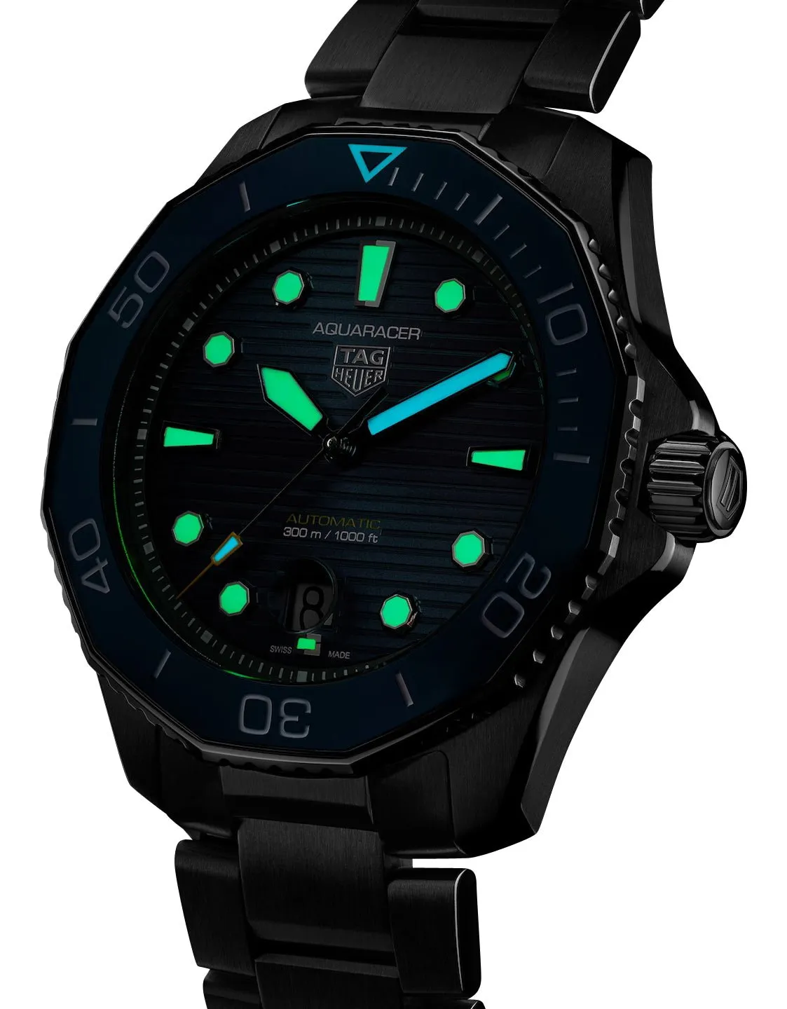 TAG Heuer Aquaracer Professional 300 Automatic Stainless Steel Blue Dial Date Divers Mens Watch WBP201B.BA0632