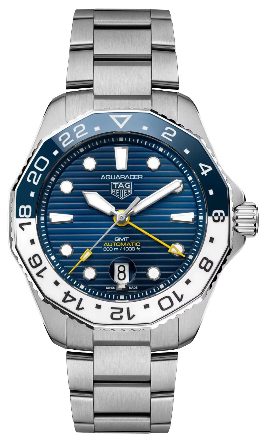 TAG Heuer Aquaracer Professional 300 GMT Automatic Stainless Steel Blue Dial Date Divers Mens Watch WBP2010.BA0632