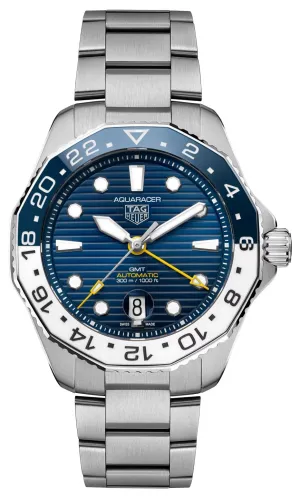 TAG Heuer Aquaracer Professional 300 GMT Automatic Stainless Steel Blue Dial Date Divers Mens Watch WBP2010.BA0632