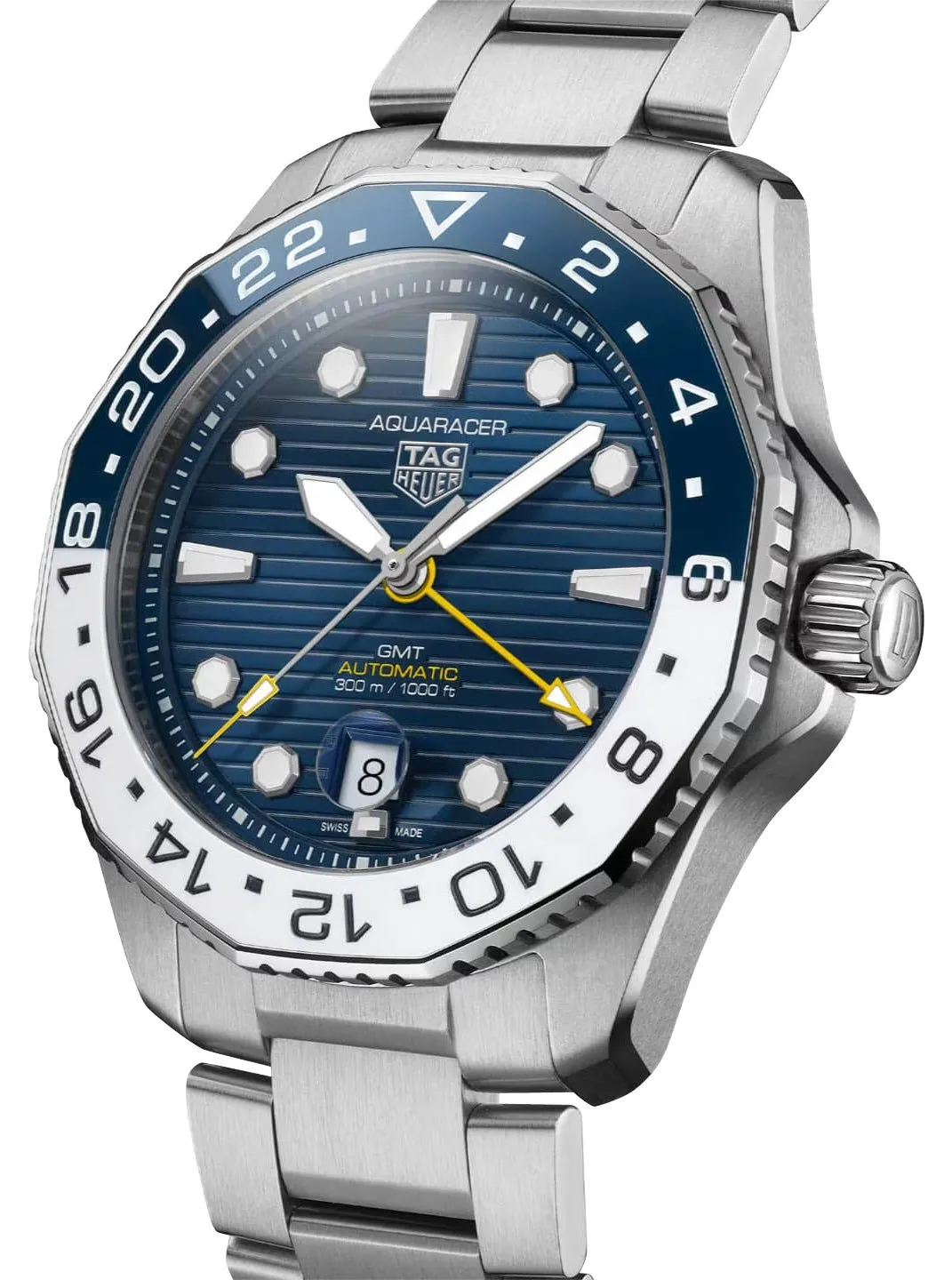 TAG Heuer Aquaracer Professional 300 GMT Automatic Stainless Steel Blue Dial Date Divers Mens Watch WBP2010.BA0632